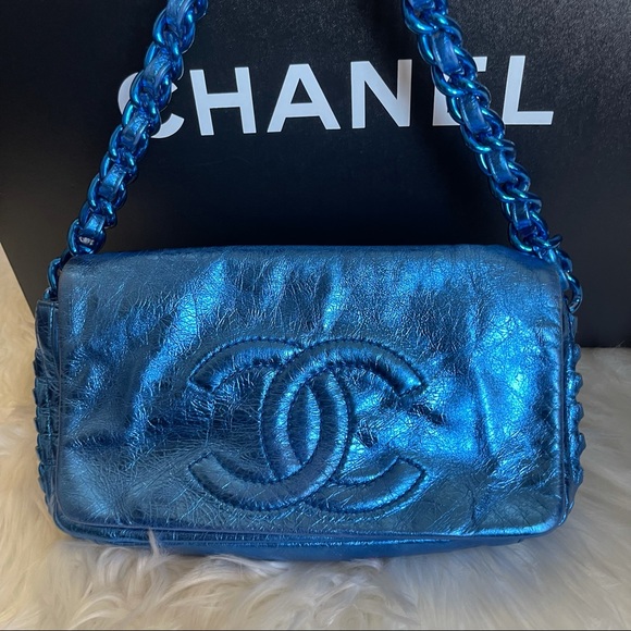 Metallic blue purse Clearance